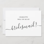 Minimalistische en eenvoudige Kaart voor het Bride (Voorkant)