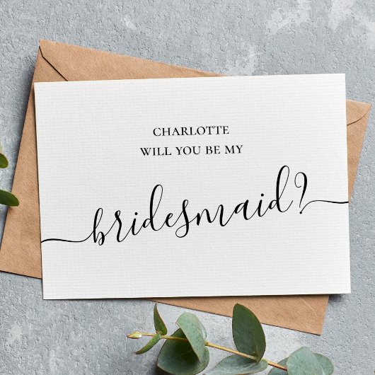 Minimalistische en eenvoudige Kaart voor het Bride
