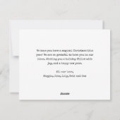 Minimalistische en eenvoudige typemachine kerstfot feestdagenkaart (Achterkant)