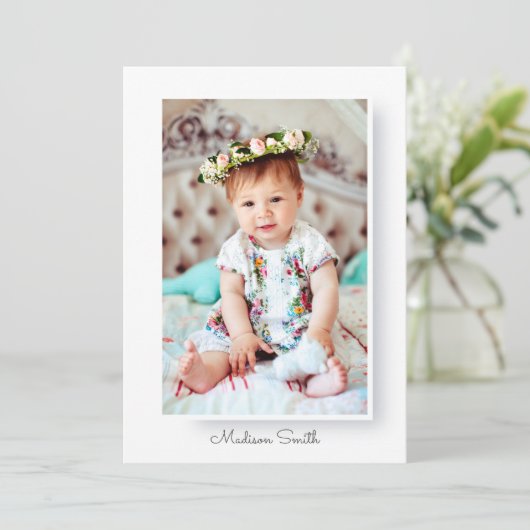 Minimalistische en eenvoudige uitnodiging voor fot (Staand voorkant)