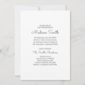 Minimalistische en eenvoudige uitnodiging voor fot (Achterkant)