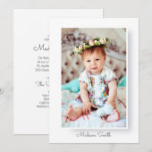 Minimalistische en eenvoudige uitnodiging voor fot (Voorkant / Achterkant)