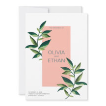 Minimalistische en elegante bruiloft uitnodiging S