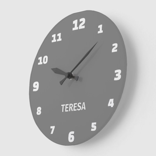 Minimalistische en Elegante Grijs en Alabaster Naa Grote Klok (Hoek)