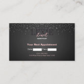 Minimalistische en elegante haarstyliste afspraak visitekaartje (Achterkant)
