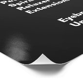 Minimalistische en elegante haarstyliste prijslijs perfect poster (Hoek)