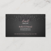 Minimalistische en Elegante Hair Stylist Verwijzin Visitekaartje (Achterkant)