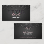 Minimalistische en Elegante Hair Stylist Verwijzin Visitekaartje (Voorkant / Achterkant)