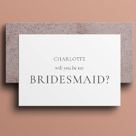 Minimalistische en elegante Kaart van het Bridesma