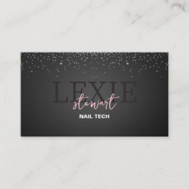 Minimalistische en Elegante Nagel Tech QR Code Visitekaartje