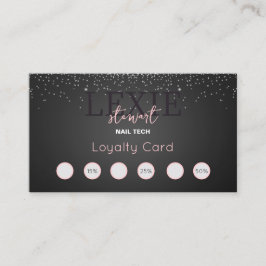Minimalistische en Elegante Nail Tech Loyaliteit Visitekaartje