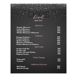 Minimalistische en Elegante Nail Tech prijslijst Perfect Poster