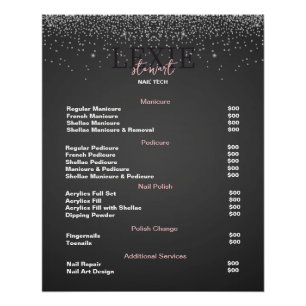 Minimalistische en Elegante Nail Tech prijslijst Perfect Poster