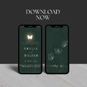 Minimalistische en luxe huwelijksuitnodiging kaart