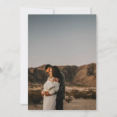 Minimalistische en moderne aangepaste 2-foto bruil save the date (Achterkant)