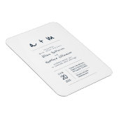 Minimalistische en moderne bruiloft uitnodiging magneet (Rechterzijde)