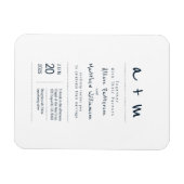 Minimalistische en moderne bruiloft uitnodiging magneet (Horizontaal)