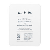 Minimalistische en moderne bruiloft uitnodiging magneet (Verticaal)