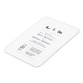 Minimalistische en moderne bruiloft uitnodiging magneet (Linkerzijde)