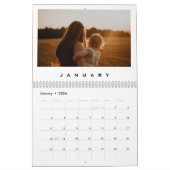 Minimalistische en moderne eenvoudige familiefoto kalender (Jan 2026)