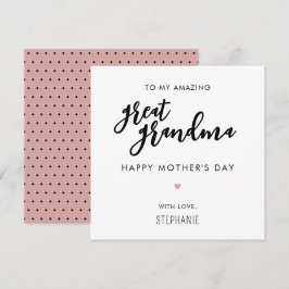 Minimalistische en moderne Grote Oma Moederdag Kaart