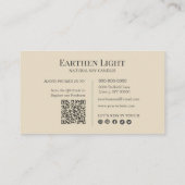 Minimalistische en Moderne Kaars Botanische QR Cod Visitekaartje (Achterkant)