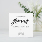 Minimalistische en moderne nanny oma Moederdag Kaart (Staand voorkant)