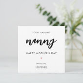 Minimalistische en moderne nanny oma Moederdag Kaart (Staand voorkant)