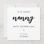 Minimalistische en moderne nanny oma Moederdag Kaart (Voorkant)