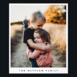 Minimalistische en moderne schrijfmachinefamilie foto afdruk<br><div class="desc">Met dit minimalistische en moderne ontwerp kunt u uw eigen foto en tekst toevoegen. De perfecte eenvoudige print voor thuis, een geweldige manier om je familie te vieren.</div>