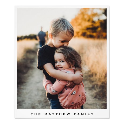 Minimalistische en moderne schrijfmachinefamilie foto afdruk (Voorkant)