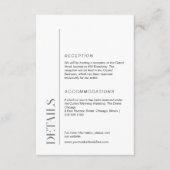 Minimalistische en moderne trouwinformatie informatiekaartje (Voorkant)