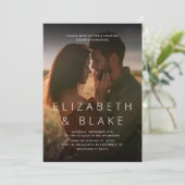 Minimalistische en moderne typografie foto kaart (Staand voorkant)