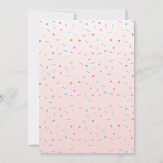 Minimalistische en schattige zoete 16 Uitnodiging (Achterkant)