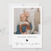 Minimalistische en simpele trouwdag kaart (Achterkant)