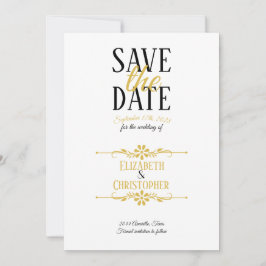 Minimalistische en stijlvolle bruiloft save the date