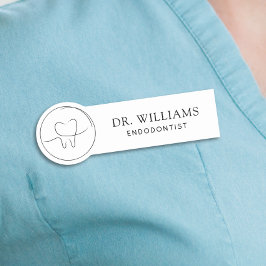 Minimalistische Endodontist Naamplaatje