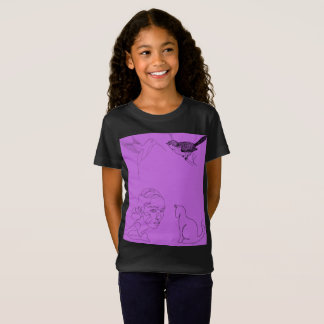 Minimalistische Enkel Lijn Gezicht Tekening Modern T-shirt
