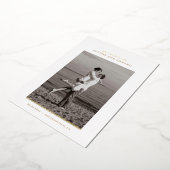 Minimalistische enkelvoudige foto-folie folie uitnodiging (Gedraaid)