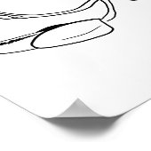 Minimalistische enkelvoudige magnolia-omtrek poster (Hoek)