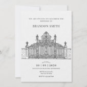 Minimalistische  entree Gate art birthday Kaart (Voorkant)