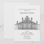 Minimalistische  entree Gate art birthday Kaart (Voorkant / Achterkant)