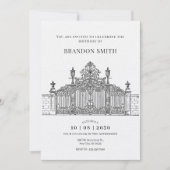 Minimalistische entree Gate art birthday Kaart (Voorkant)