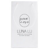 Minimalistische envelop Logo Verzending Papierzak Klein Cadeauzakje (Achterkant)