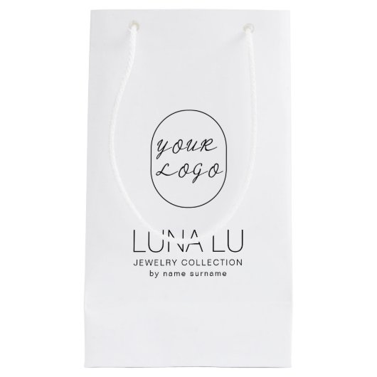 Minimalistische envelop Logo Verzending Papierzak Klein Cadeauzakje (Voorkant)