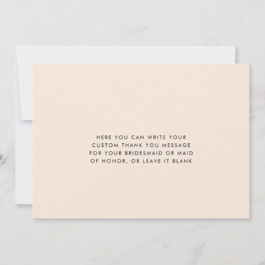 Minimalistische Ereheer Dank u kaart (Achterkant)