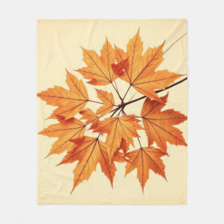 Minimalistische espenbladeren kunst – botanische p fleece deken