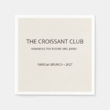 Minimalistische Espresso Bruine Croissant Club Bru