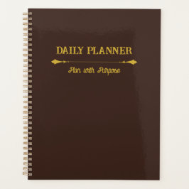 Minimalistische Espresso Goud Planner