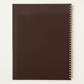 Minimalistische Espresso Goud Planner (Achterkant)